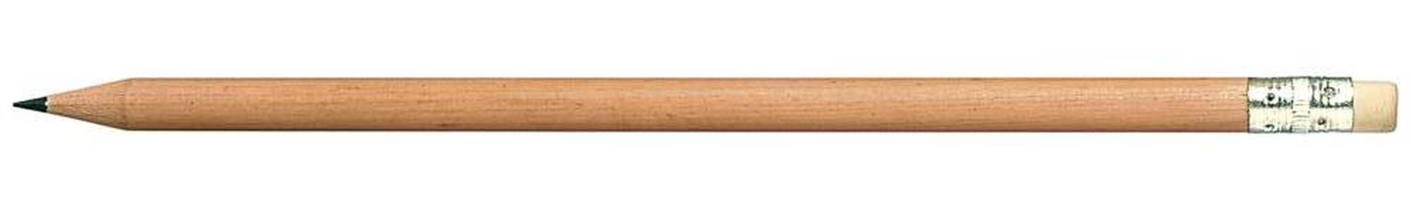 Naostrzony ołówek drewniany z gumką – Reklamowy – 7682