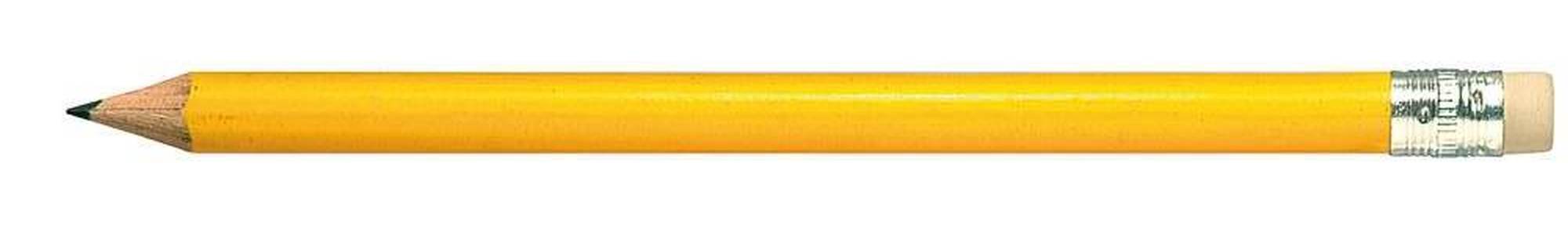 Naostrzony ołówek drewniany z gumką – Reklamowy – 7682